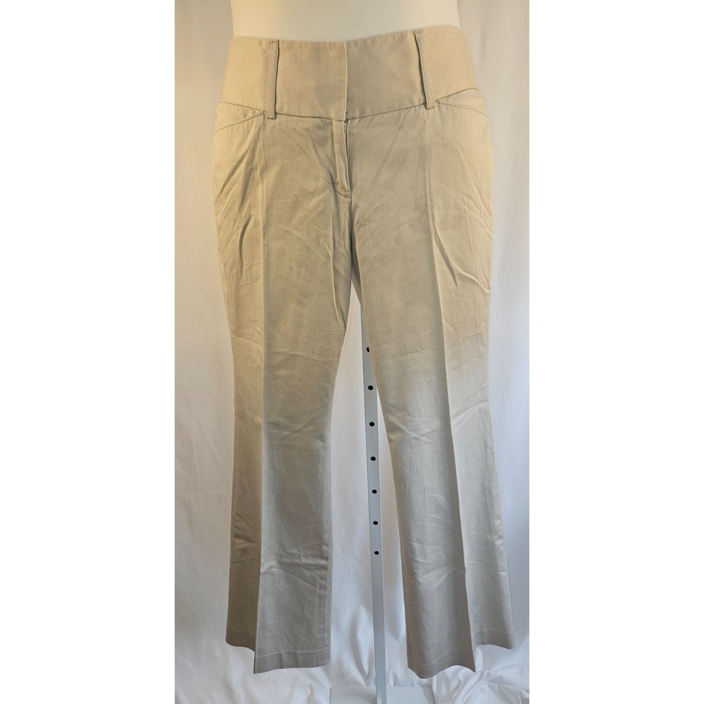 Women's Express Editor Pants Size 6‎ Light Beige Stretch Pockets Flare Leg